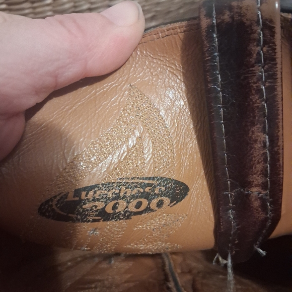 Lucchese 2000 Dark Brown Western Leather Cowboy Boots Size US 10 - Picture 6 of 7